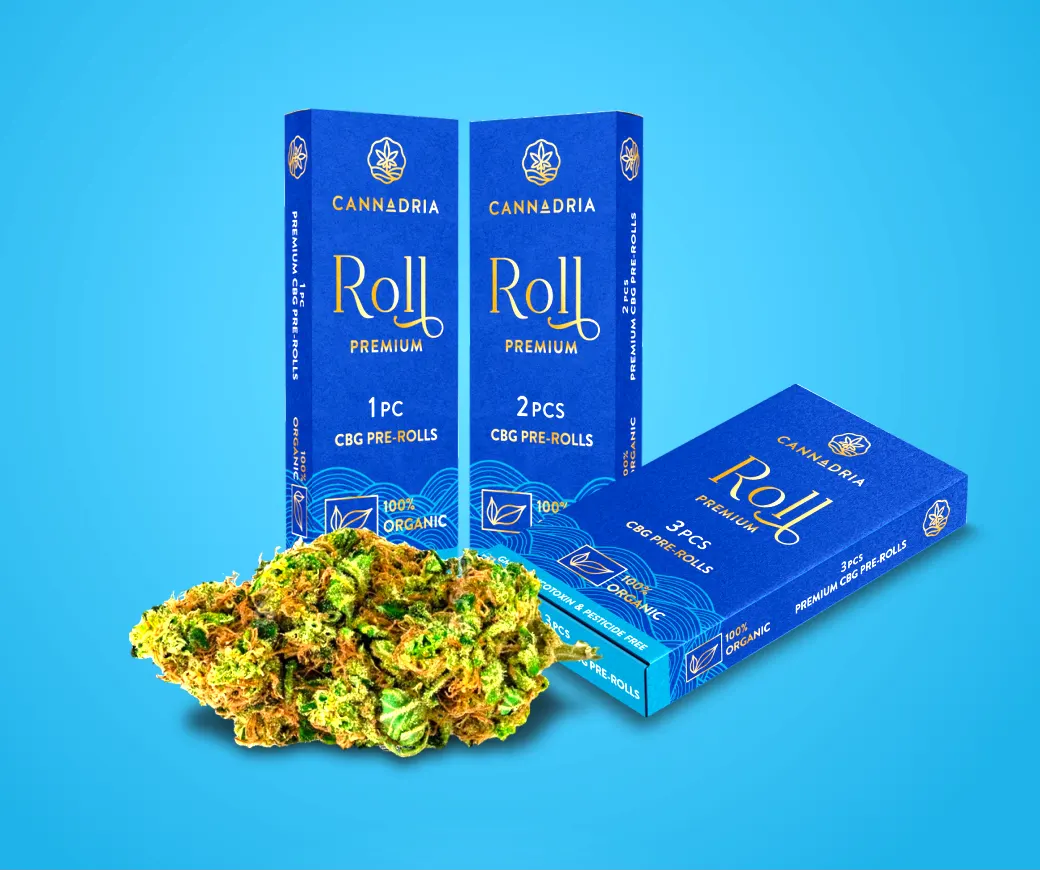 Cannadria premium organic CBG pre-rolls
